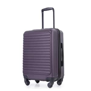 21.6 in. Purple ABS Lightweight Spinner Suitcase