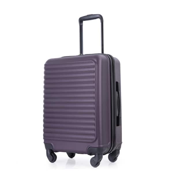 21.6 in. Purple ABS Lightweight Spinner Suitcase