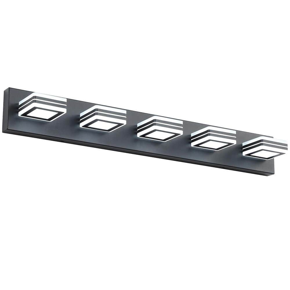 32.3 in. 5 Black Vanity Light with Acrylic Shades price history on PriceWatchPro