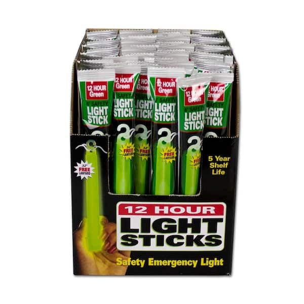 12-Hour Safety Light Stick, Green (48-Pack)