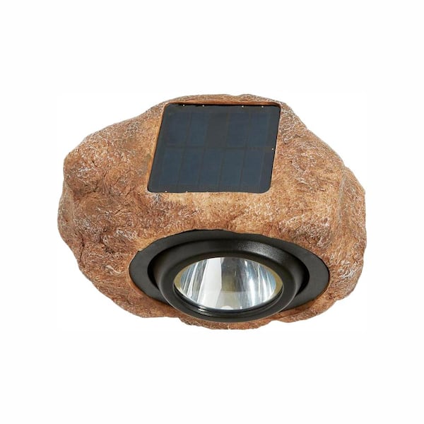 Photo 1 of 1-Light Solar Outdoor Integrated LED 3000K 30-Lumens Rock Spot Light