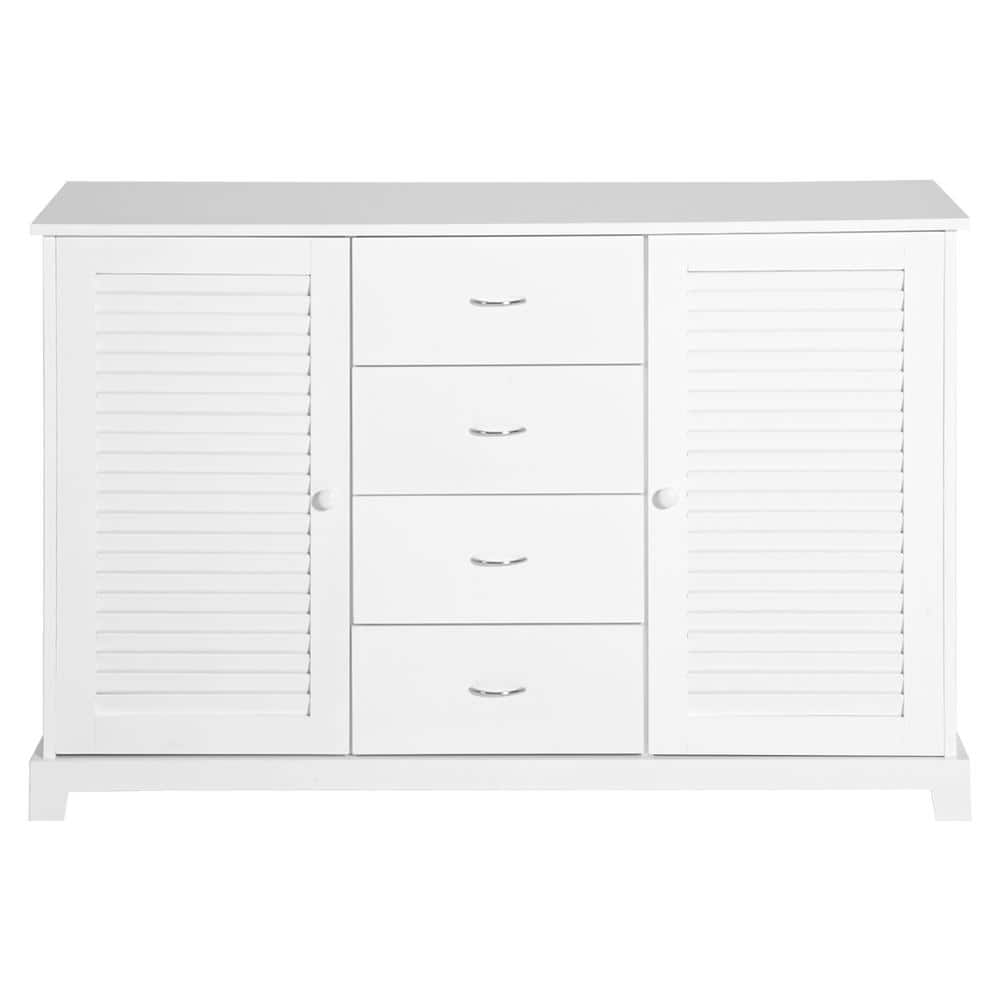 homcom-white-modern-mdf-storage-cabinet-buffet-sideboard-with-drawers