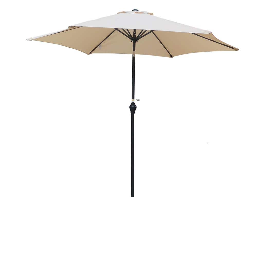 Zeus & Ruta 9 ft. Metal Market Patio Umbrella in Tan LH661 The Home