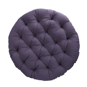 44 in. x 4 in. Dark Lilac Solid Papasan Cushion (Individual)
