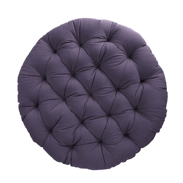 SORRA HOME 44 in. x 4 in. Dark Lilac Solid Papasan Cushion (Individual)
