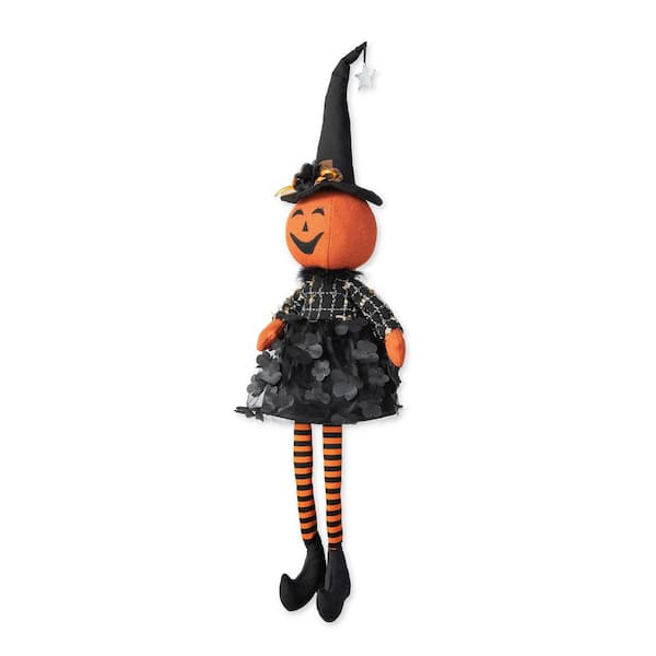 30 in. Halloween Fabric Dressed Pumpkin Sitter