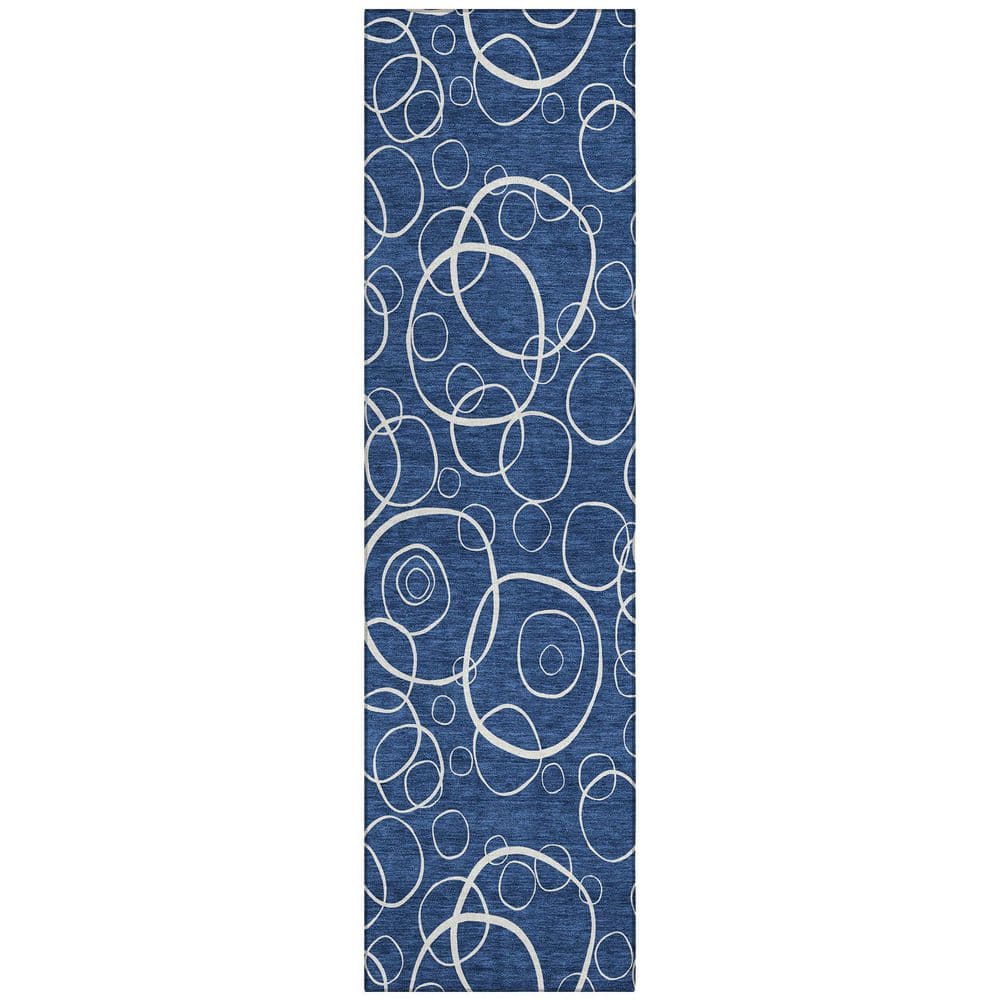 Chantille Machine Washable Indoor/Outdoor Abstract ACN2407 Navy 2 ft. x 7 ft. Runner Rug price history on PriceWatchPro