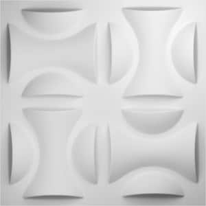 1 in. x 19-5/8 in. x 19-5/8 in. White PVC York EnduraWall Decorative 3D Wall Panel (2.67 sq. ft.)