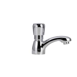 Single Basin Metering Faucet with 4 in. Cover Plate