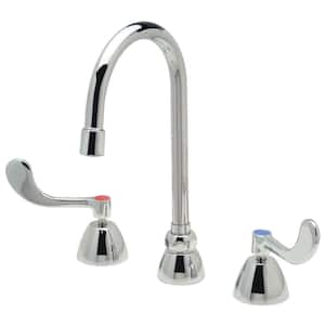 4 in. Centerset 1.5 GPM Gooseneck Faucet with 5-3/8 in. Spout and Inter-Connecting Tubes in Chrome