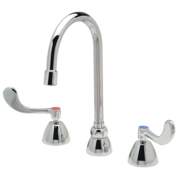 Zurn 4 in. Centerset 1.5 GPM Gooseneck Faucet with 5-3/8 in. Spout and Inter-Connecting Tubes in Chrome