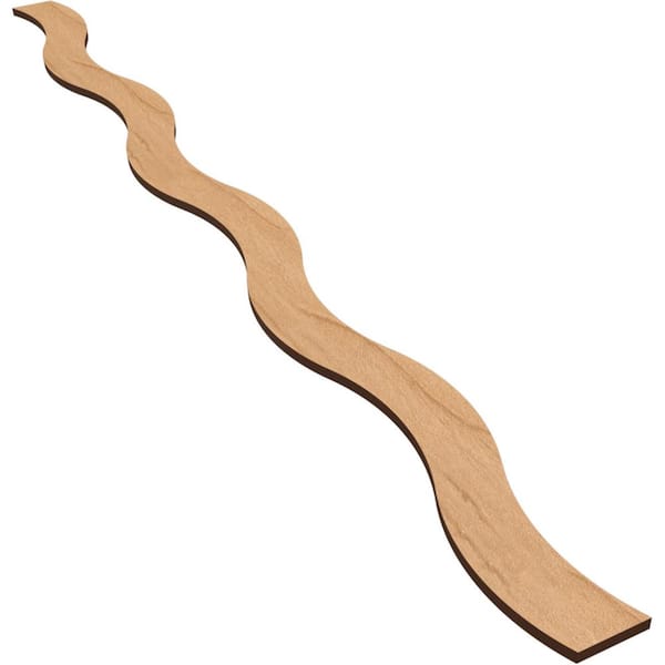 Ekena Millwork Brazos 47 in. H x 0.375 in. W Slatwall Panels in Maple 22-Pack