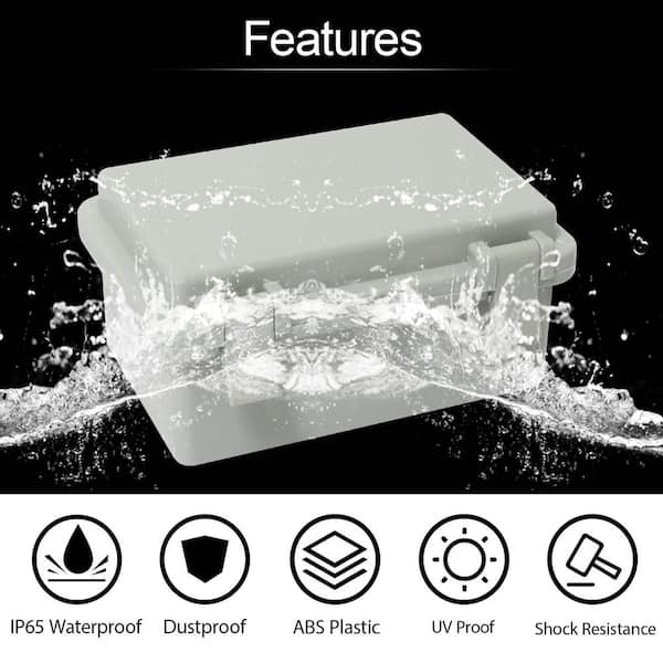 Light Grey Electric Junction Box IP65 Waterproof Protection For Outdoor / Indoor - View #11