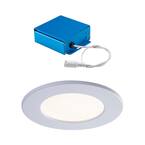 SPEX Lighting - 4-in. Selectable CCT5 New Construction or Remodel Canless Integrated LED White Trim Ultra Slim Fixture