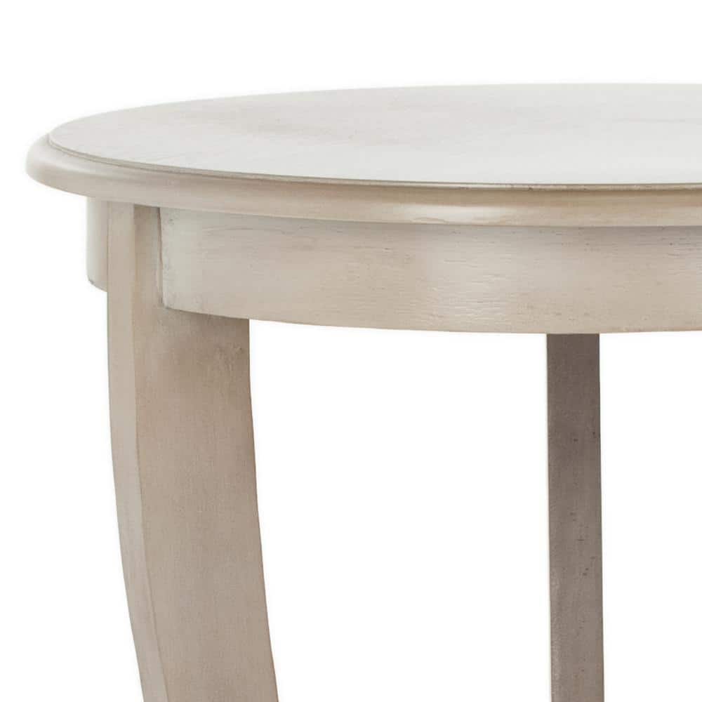 Vintage Grey Graceful Pine Round Side Table