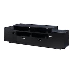 Ellesmere 72 in. Black TV Stand with 2-Drawers Fits TV's up to 83 in.