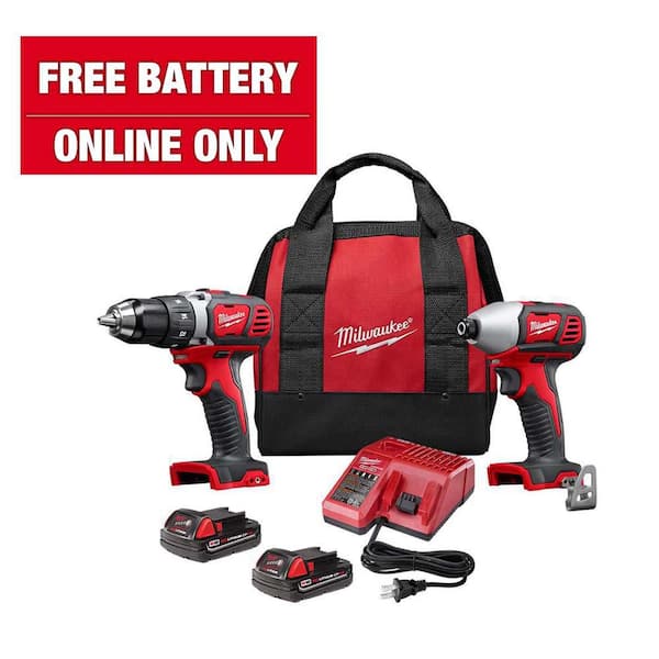 M18 18V Lithium-Ion Cordless Drill Driver/Impact Driver Combo Kit (2-Tool) W/ Two 1.5Ah Batteries, Charger Tool Bag