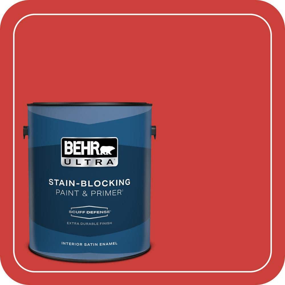 1 gal. #S-G-180 Grenadine Extra Durable Satin Enamel Interior Paint & Primer price history on PriceWatchPro
