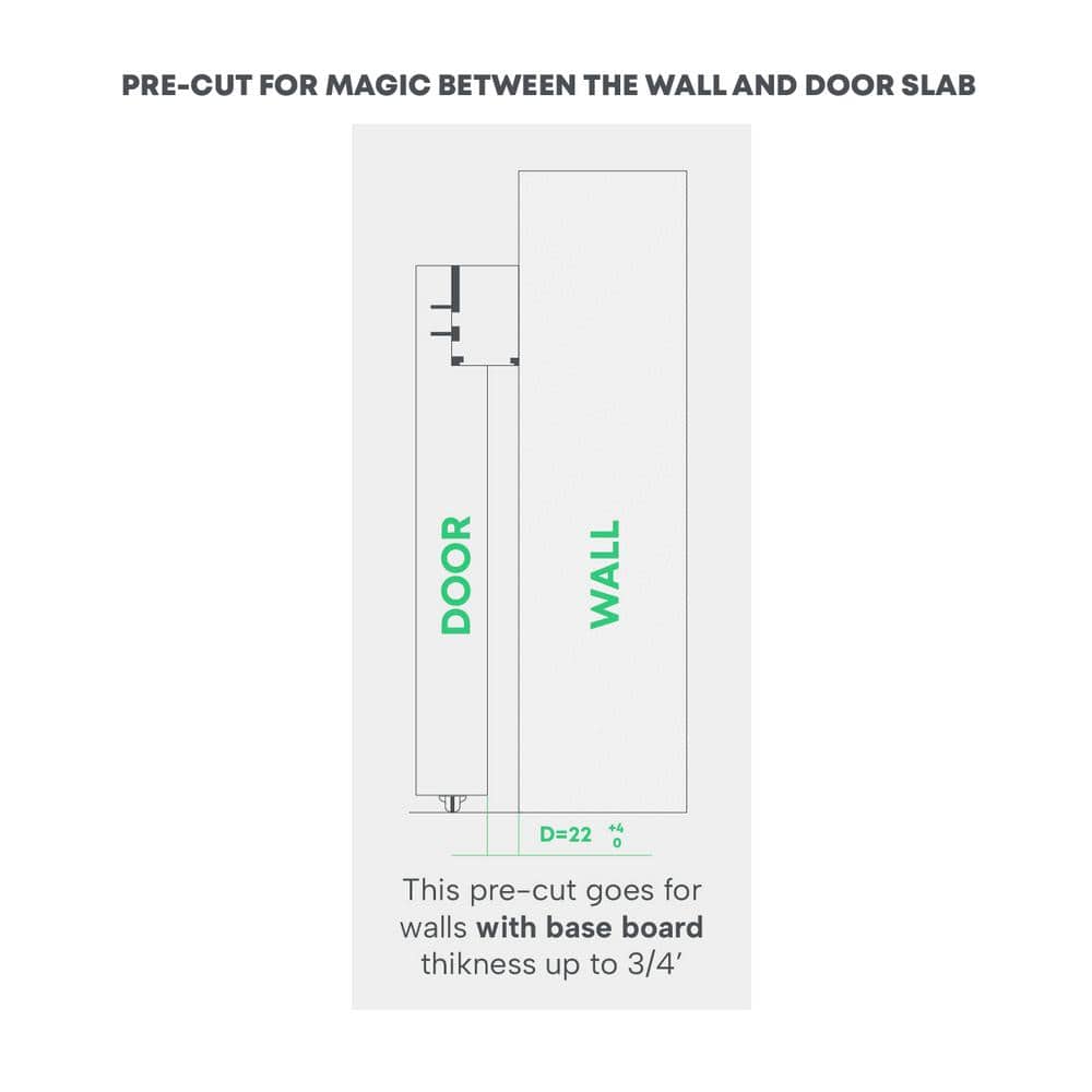 Leora Black Matte Frosted Glass Solid Core Sliding Barn Door Kit