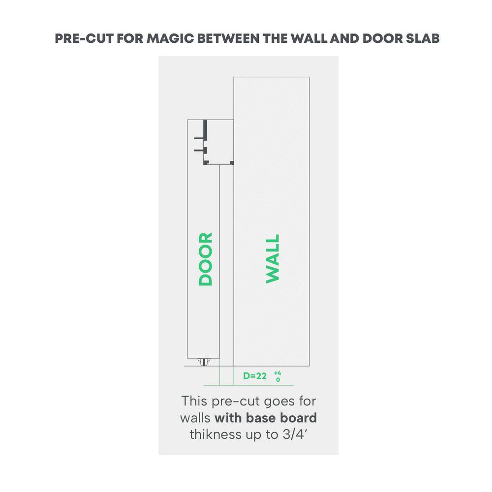 Gray Oak 24" Frosted Glass Solid Core Sliding Barn Door Kit