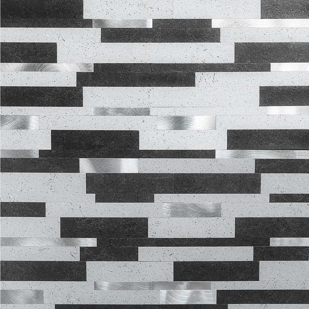 Luxe Core Metalway Gray Mix 4 in. x 0.16 in. SPC Peel and Stick Tile Sample price history on PriceWatchPro