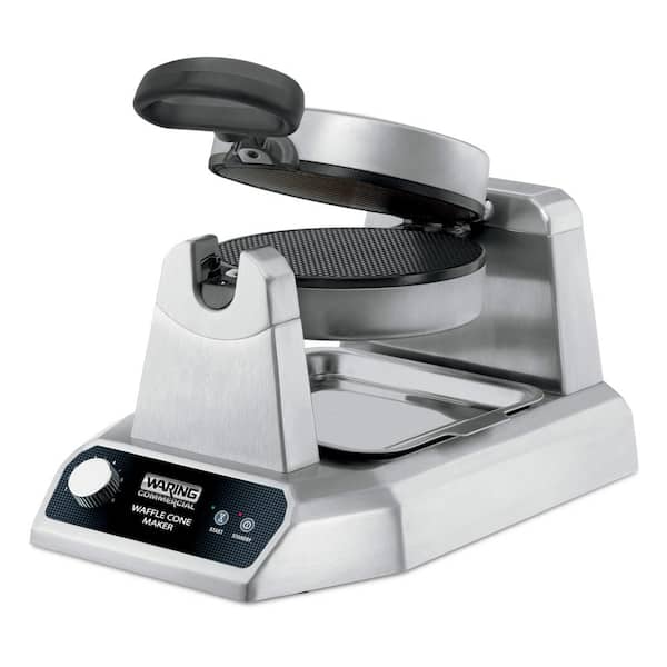 Waring Commercial Silver 120-Volt, 1200 Watts Heavy-Duty Waffle Cone Maker