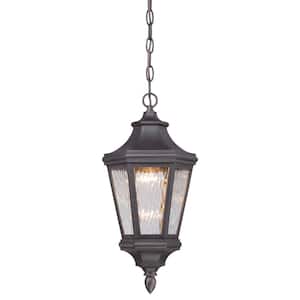 Hanford Pointe Oil-Rubbed Bronze Outdoor LED Chain Hung Lantern