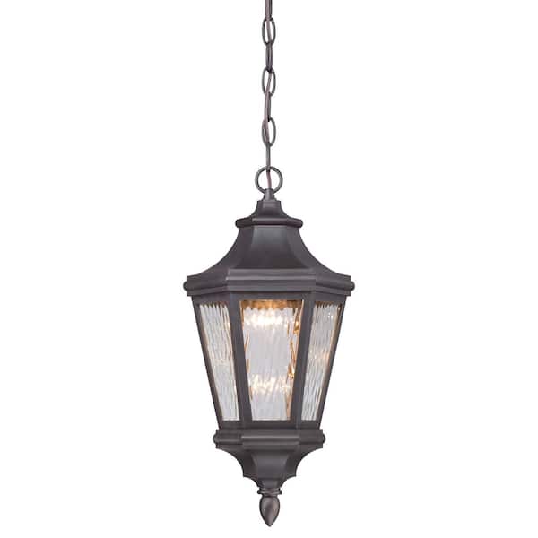 the great outdoors by Minka Lavery Hanford Pointe Oil-Rubbed Bronze Outdoor LED Chain Hung Lantern