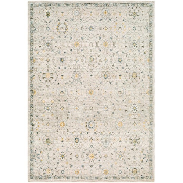 Home Decorators Collection Rosamond Gray/Yellow Oriental 9 ft. x 12 ft. Indoor Area Rug