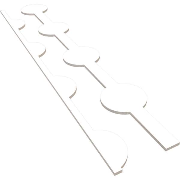 Ekena Millwork Bridgeport 47 in. H x 0.375 in. W Slatwall Panels in PVC 12-Pack