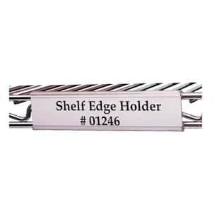 3 in. W x 1.5 in H Wire Shelving Label Holder (25-Pack)