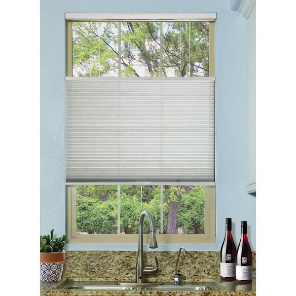 DEZ FURNISHINGS Cordless Top Down Bottom Up Cellular Shade – Light Filtering, 46.5" W X 72" H, White
