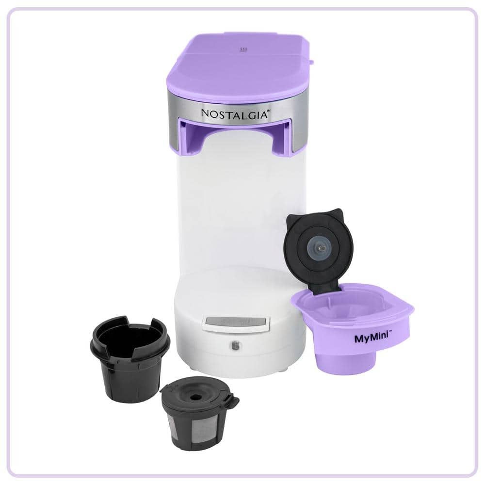 Lavender Single Serve Coffee Maker with Reusable Filter Basket