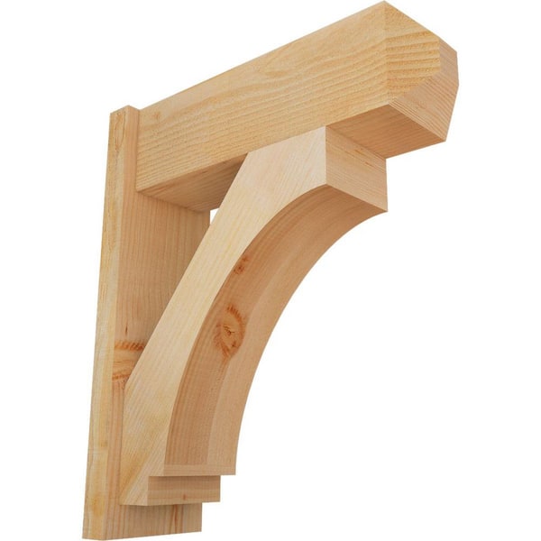 Ekena Millwork 8 in. x 28 in. x 24 in. Imperial Craftsman Rough Sawn Douglas Fir Outlooker