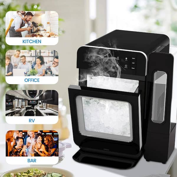 Elexnux 16 in. 33 lb. Countertop Nugget Portable Ice Maker