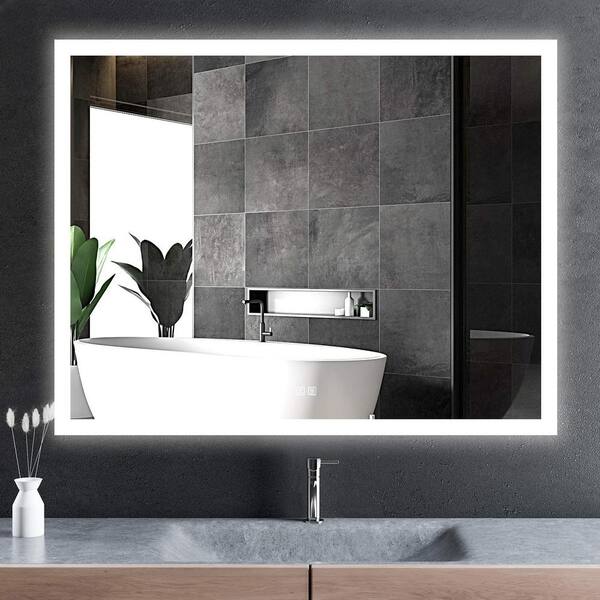 HOMLUX 36 in. W x 30 in. H Rectangular Frameless LED Light with 3Color