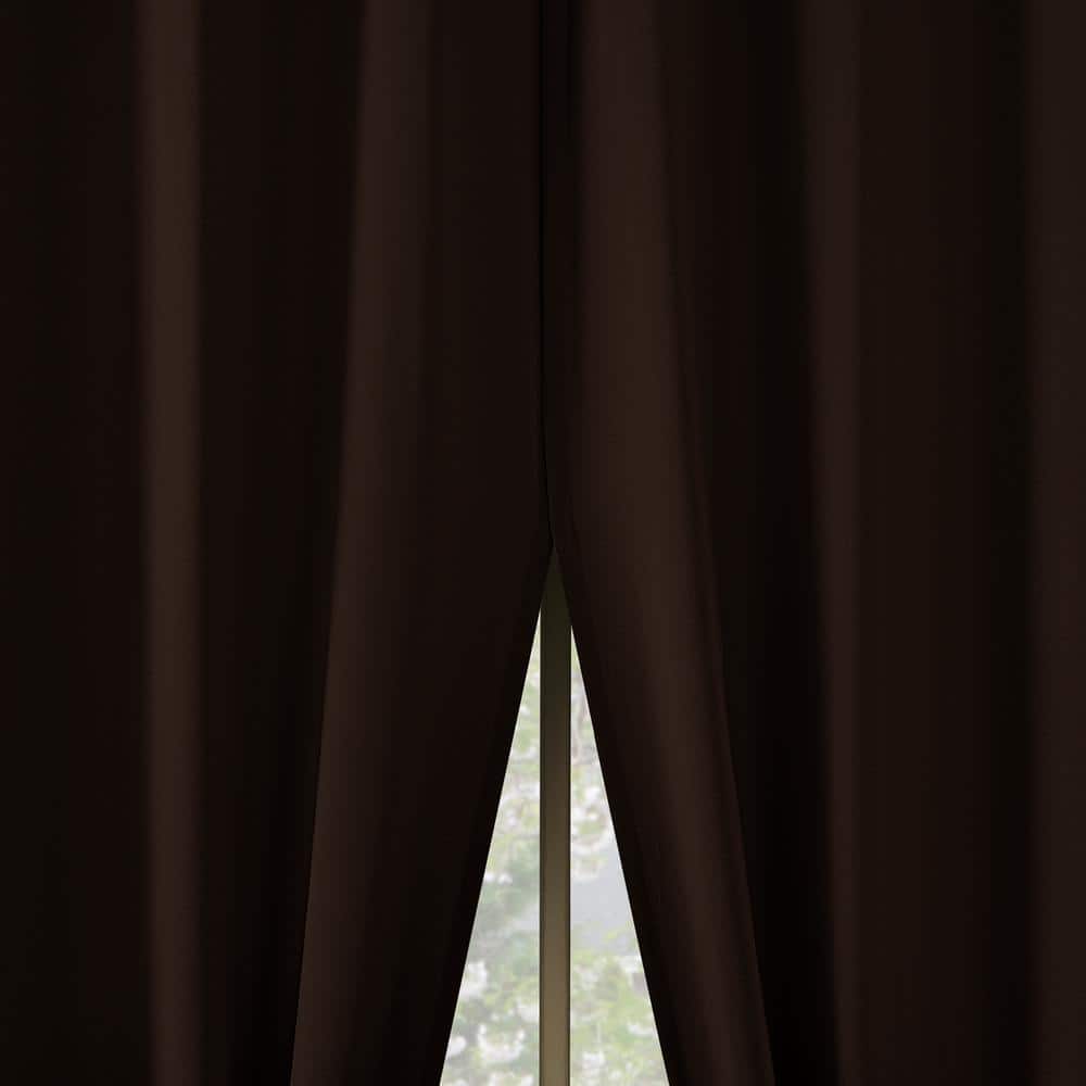 Brandon Magnetic Closure Chocolate Brown Polyester 54 in. W x 63 in. L Grommet Room Darkening Curtain (Double Panel) price history on PriceWatchPro