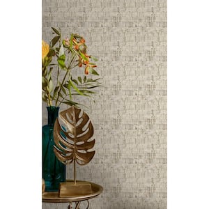 Champagne Cork-Like Natural Machine Washable 57 sq. ft. Non-Woven Non- Pasted Double Roll Wallpaper