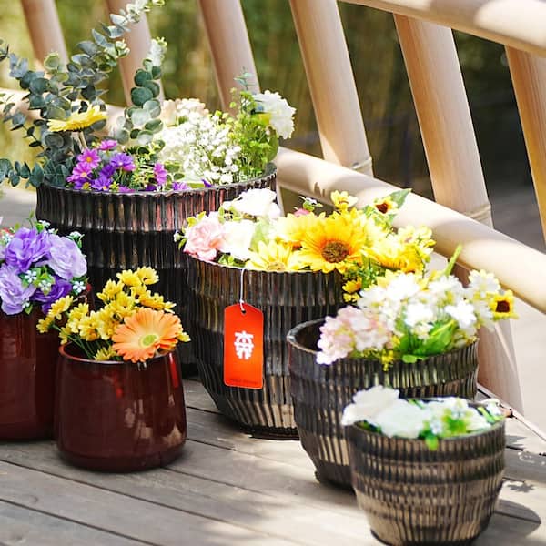 the case of the potted planter Set of 2 Wood Planter Box & Lattice Trellis w/ Optional Wheels