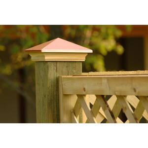 Verona 6 in. x 6 in. Copper High Point Pyramid Post Cap