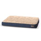 27 in. x 36 in. x 4 in. Small Navy/Geo Flower Superior Orthopedic Quilted-Top Bed