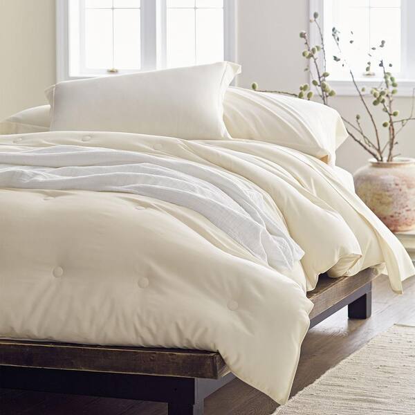 The Company Ivory Solid Bamboo, Cotton Bed In A Bag King