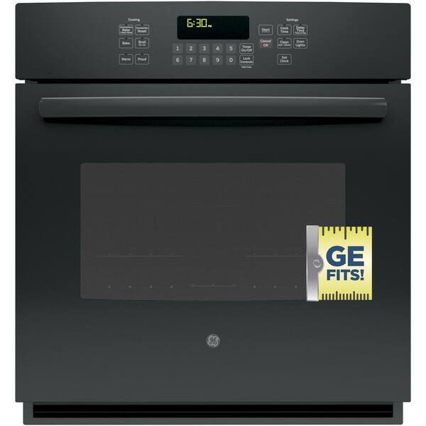 GE 27 in. Single Electric Wall Oven with Convection Self-Cleaning with Steam in Black