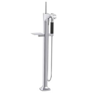 Margaux Single-Handle Claw Foot Tub Faucet Floor Mount Bath Filler with Hand Shower in Polished Chrome
