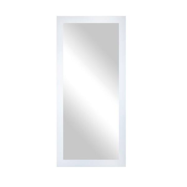 Rayne Mirrors Modern Rustic (33 in. W x 24 in. H) White MDF Wide Rectangle Mirror