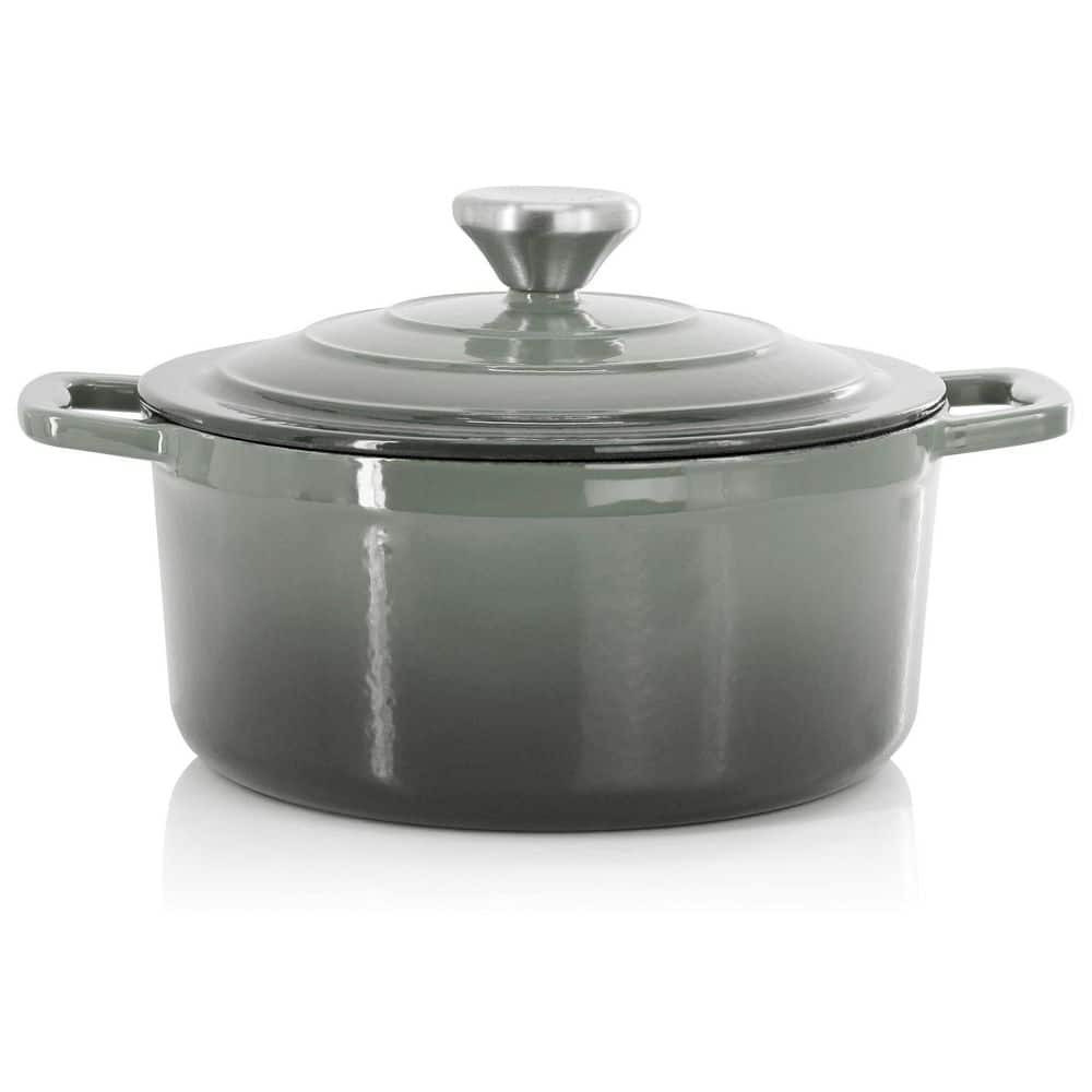 2.7 Quart Round Enameled Cast Iron Casserole in Gradient Gray price history on PriceWatchPro