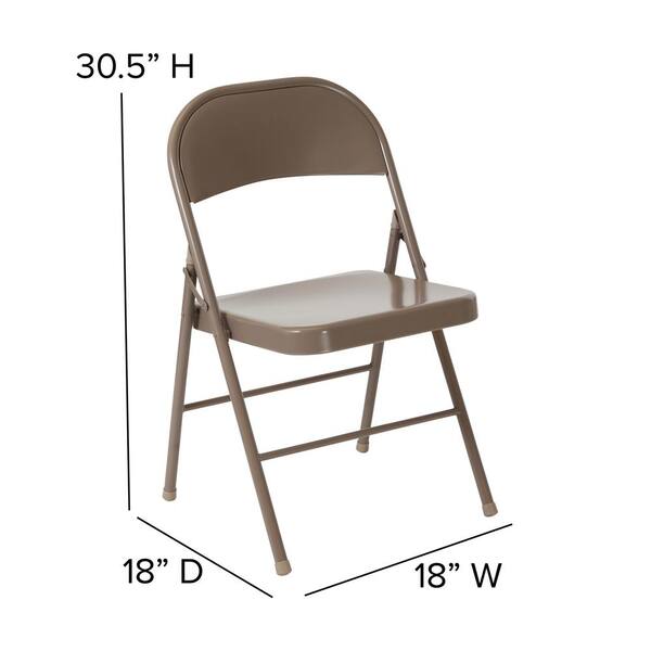 Carnegy Avenue - Beige Metal Outdoor Safe Folding Chair