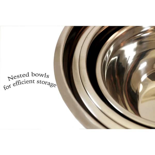 Cookpro 720 Set of 4 Mixing Bowls Stainless Steel Copper