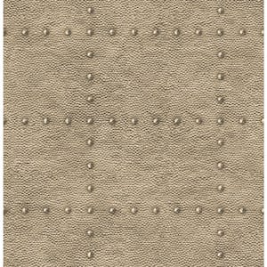 Goldberg Brown Hammered Metal Paper Strippable Roll (Covers 56.4 sq. ft.)