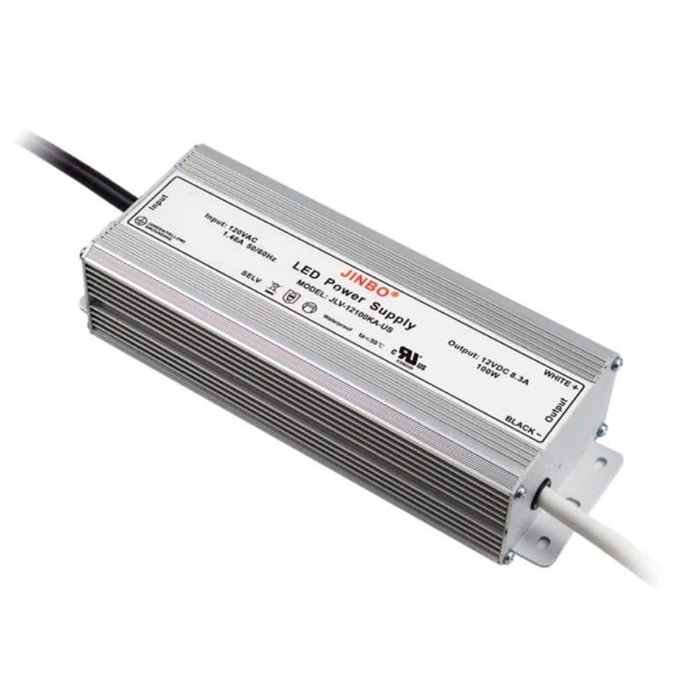 JINBO , LED Power Supply , 100 Watt , 12 Volt DC , IP67 , JLV-12100KA-US , 